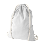 Cotton drawstring backpack, 100 g/m² white colour