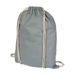 Cotton drawstring backpack, 100 g/m² grey colour