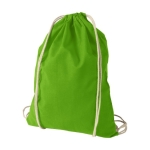 Cotton drawstring backpack, 100 g/m² lime colour