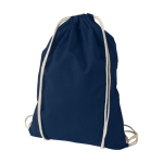 Cotton drawstring backpack, 100 g/m² dark blue colour