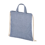 Drawstring bag made from recycled materials, 210 g/m² blue colour