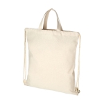 Drawstring bag made from recycled materials, 210 g/m² natural colour