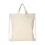 Drawstring bag made from recycled materials, 210 g/m² natural colour