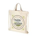 Drawstring bag made from recycled materials, 210 g/m² natural colour