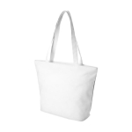 Bag with compartments, zipper and pocket white colour