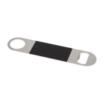 Steel bottle opener with colour detail black colour