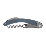 Stainless steel corkscrew with bottle opener blue colour