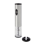 Electric bottle opener with wine accessories silver colour