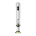 Electric bottle opener with wine accessories silver colour