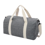 Polyester and recycled cotton bag with adjustable strap marbled grey colour