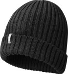 Organic cotton hat with folded brim black colour