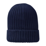 Organic cotton hat with folded brim navy-blue colour