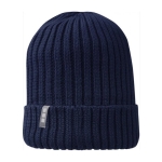 Organic cotton hat with folded brim navy-blue colour