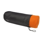 Blanket for outdoor and indoor use, polar with RPET cover orange colour