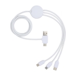 Multi-connection charging cable white colour