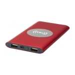 Powerbank with battery indicator Powercard, 8,000 mAh red colour