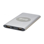 Powerbank with battery indicator Powercard, 8,000 mAh silver colour