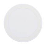 Round wireless charging base with a touch of colour white colour