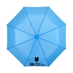 Small foldable umbrella with case, Ø97 light blue colour