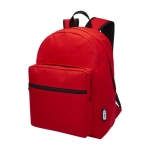 Recycled backpack in colours red colour