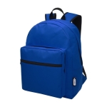 Recycled backpack in colours royal blue colour