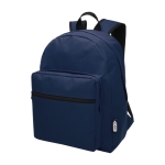 Recycled backpack in colours navy-blue colour