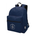 Recycled backpack in colours navy-blue colour