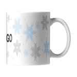 White sublimation mugs, dishwasher-safe, 330 ml white colour