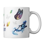 White sublimation mugs, dishwasher-safe, 330 ml white colour