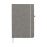 Notebook with inner pocket, A5 lined pages grey colour