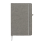 Notebook with inner pocket, A5 lined pages grey colour