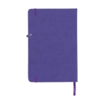 Notebook with inner pocket, A5 lined pages violet colour