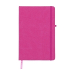 Notebook with inner pocket, A5 lined pages fuchsia colour