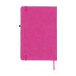 Notebook with inner pocket, A5 lined pages fuchsia colour