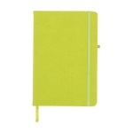 Notebook with inner pocket, A5 lined pages lime colour