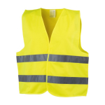 Polyester vest for high visibility security yellow colour