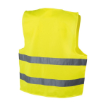 Polyester vest for high visibility security yellow colour