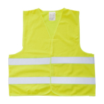 Polyester vest for high visibility security yellow colour