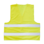 Polyester vest for high visibility security yellow colour