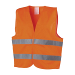 Polyester vest for high visibility security orange colour