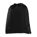 Non-woven drawstring backpack 80 g/m² black colour