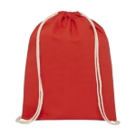 Cotton drawstring backpack, resistant to 5 kg, 140 g/m² red colour