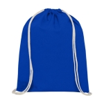 Cotton drawstring backpack, resistant to 5 kg, 140 g/m² royal blue colour