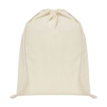 Cotton drawstring backpack, resistant to 5 kg, 140 g/m² natural colour