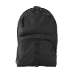 Backpack with multiple device pockets in polyester black colour