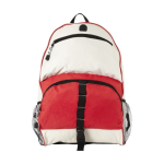 Backpack with multiple device pockets in polyester red colour