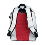 Backpack with multiple device pockets in polyester red colour