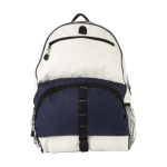 Backpack with multiple device pockets in polyester navy-blue colour