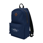 Laptop backpack with securing flap, 15'' navy-blue colour