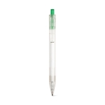 Eco pen made from recycled plastic with black ink, RPET green colour first view